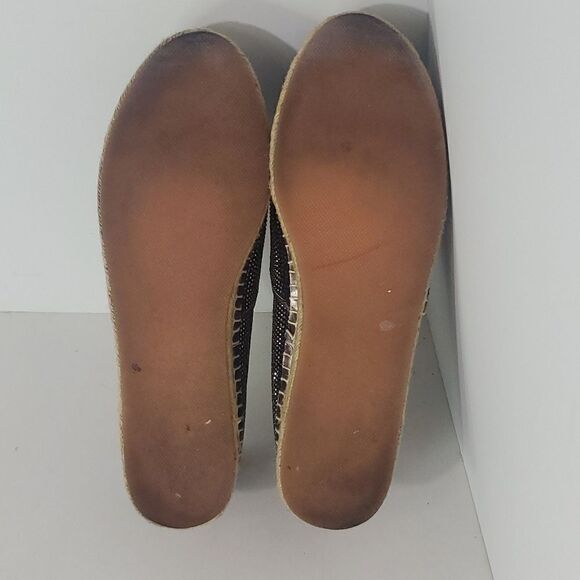 Steve Madden Chopur Embellished Espadrilles Silver Glitter Flats Size 6.5 B - Picture 9 of 9